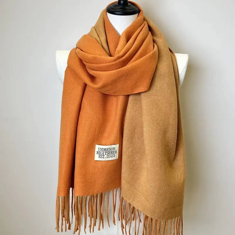 Double sided winter wool scarf 