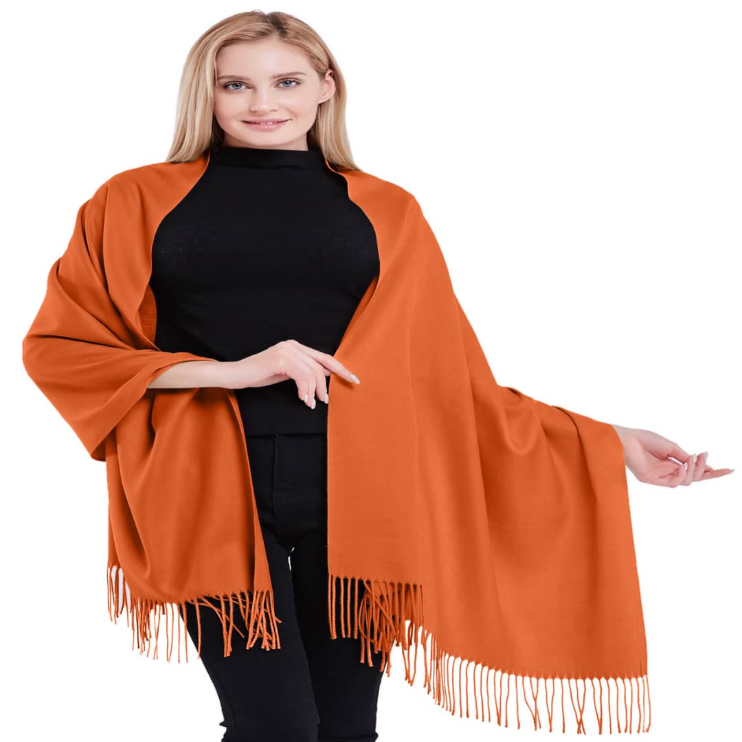 Winter knitted wool shawl or scarf 