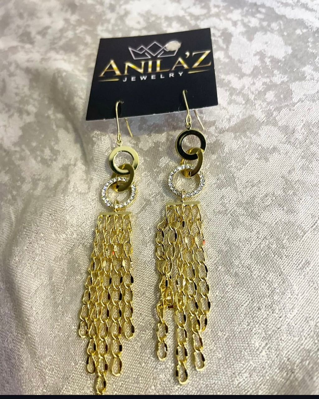 Chain Drape Dangle Earrings