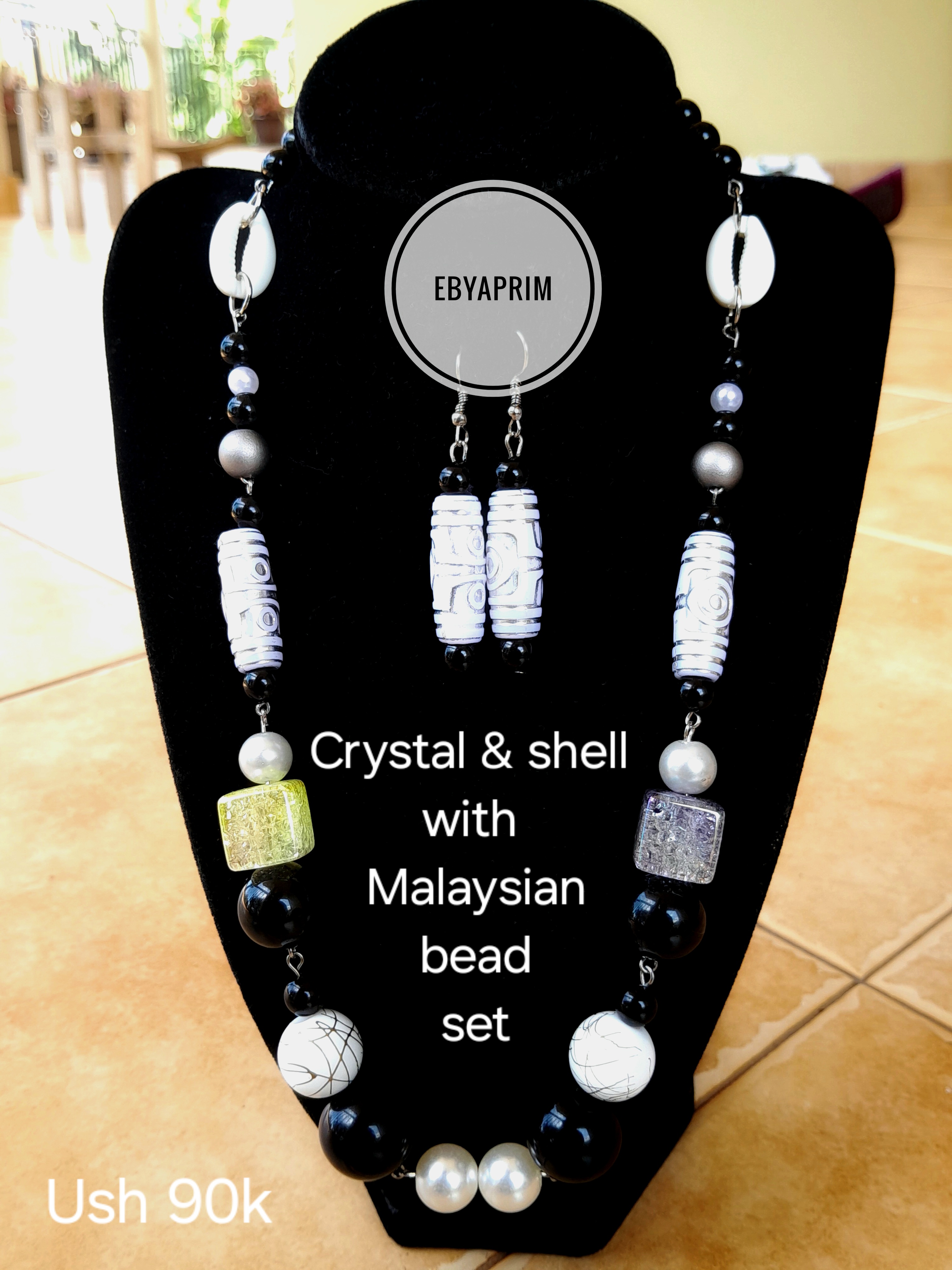 Crystal beaded necklace set