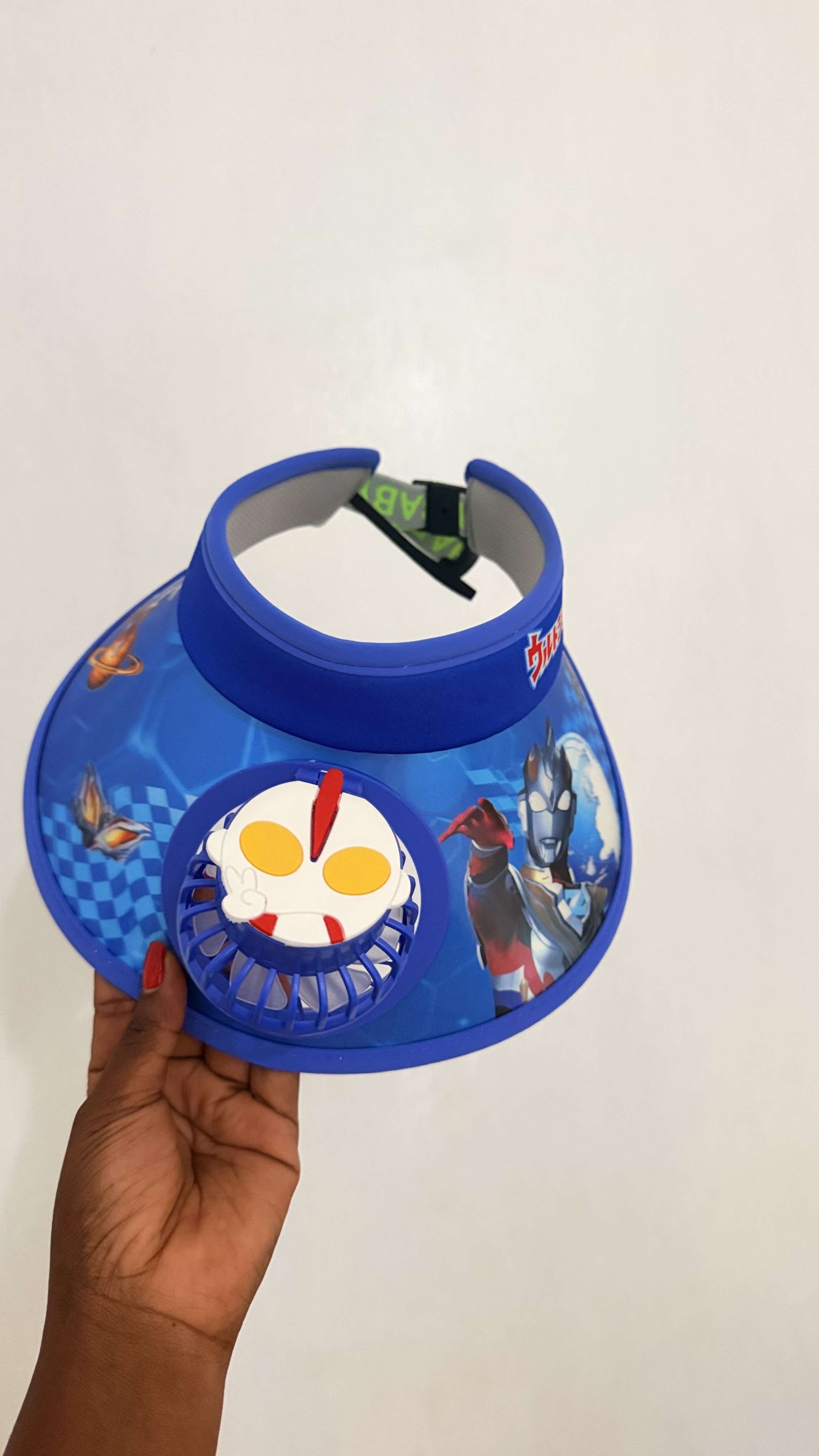 Kids character Sun Hat with Fan 