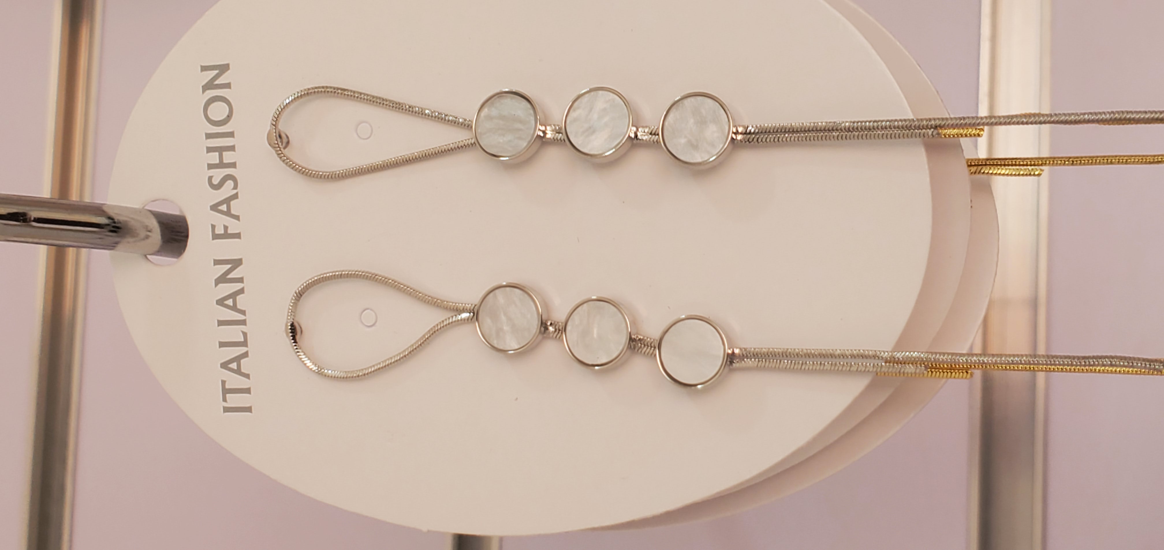 Italian Stainless earrings.