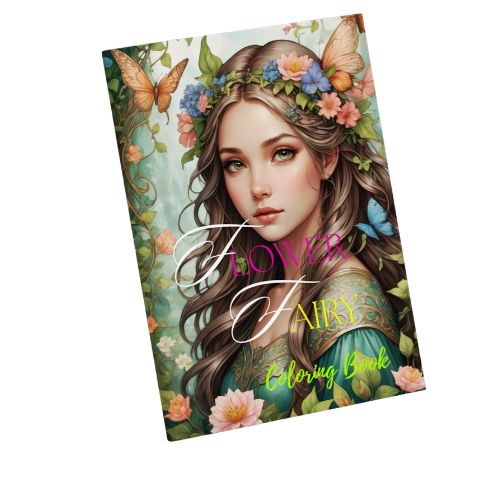 Flower Fairy Coloring Book for Teens and Adults