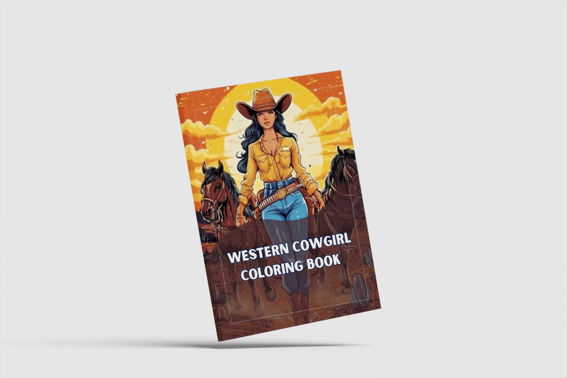 Western Cowgirl Coloring Book for Adults and Teens