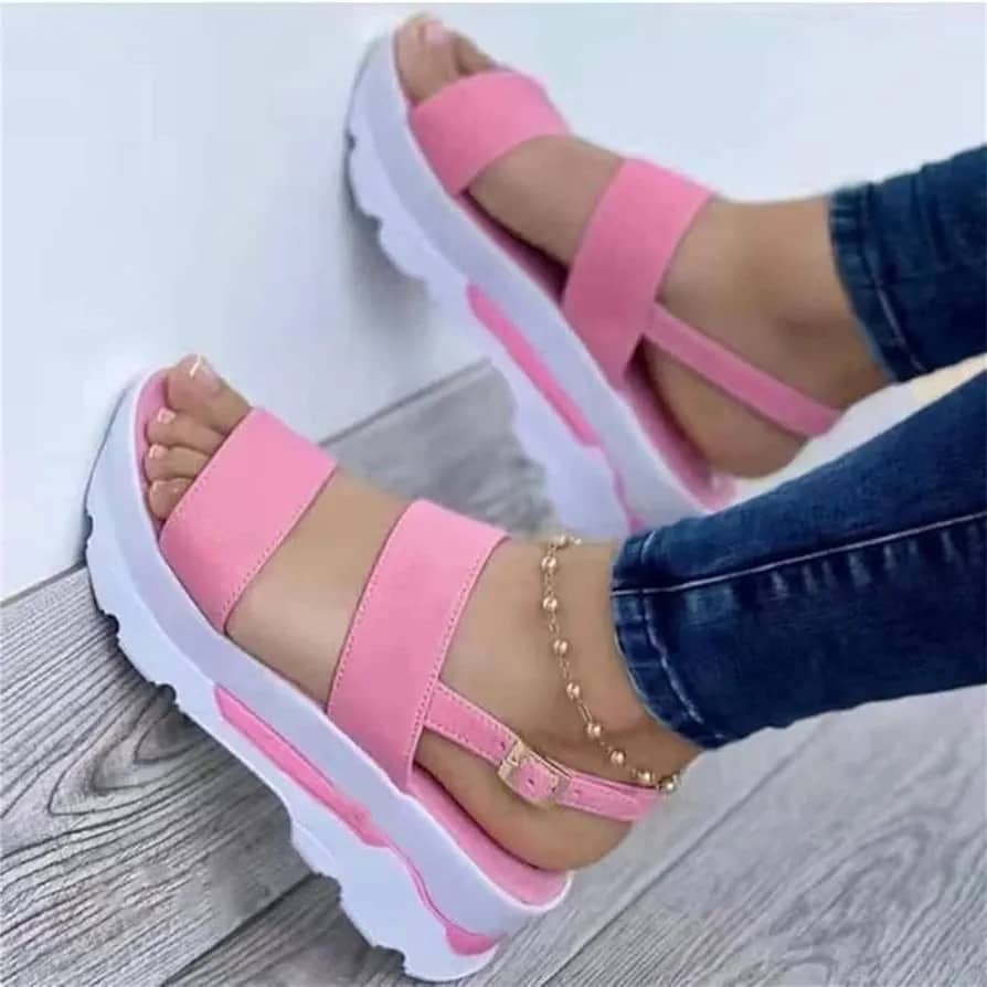 Cross Border Slipper Clip Toe Platform sandals 