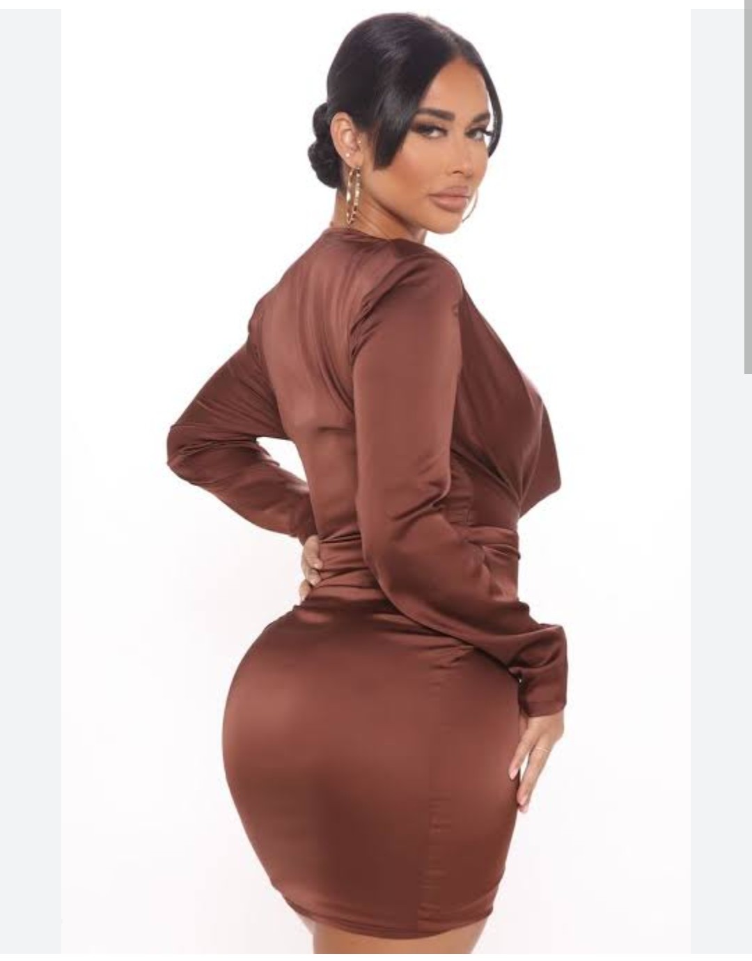 chocolate brown mini dress