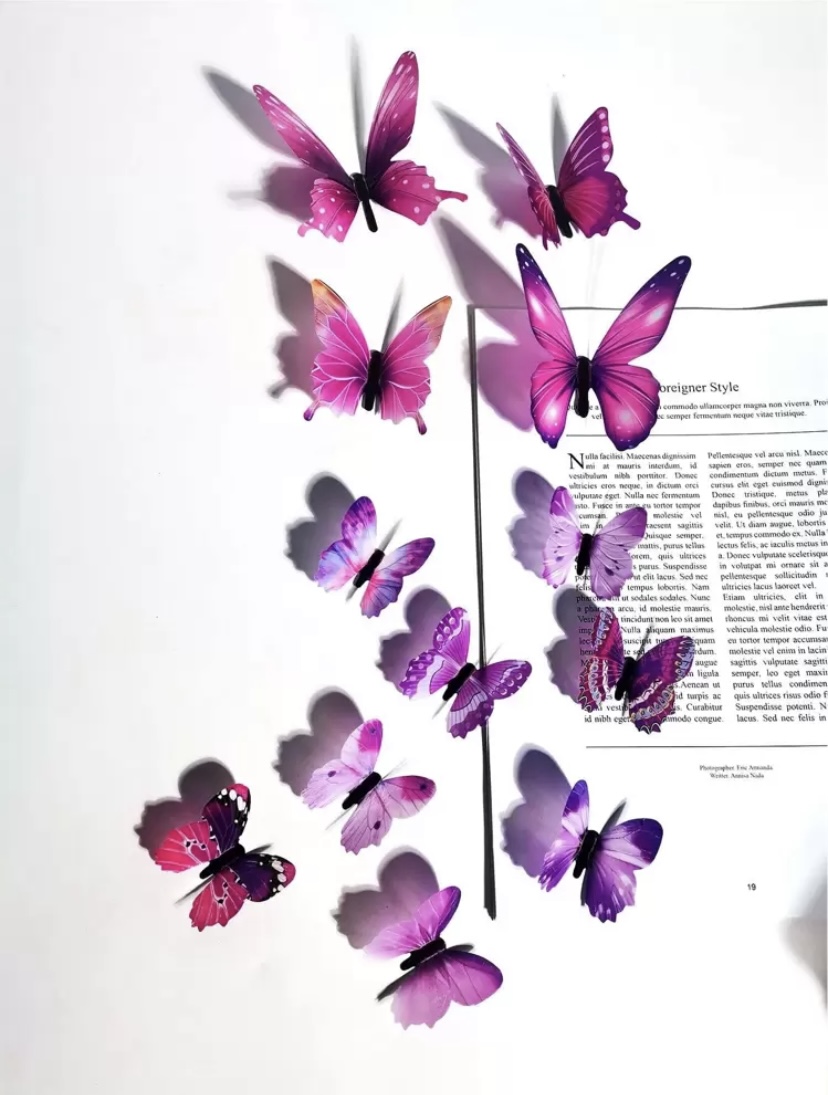 Glowing butterfly stickers 