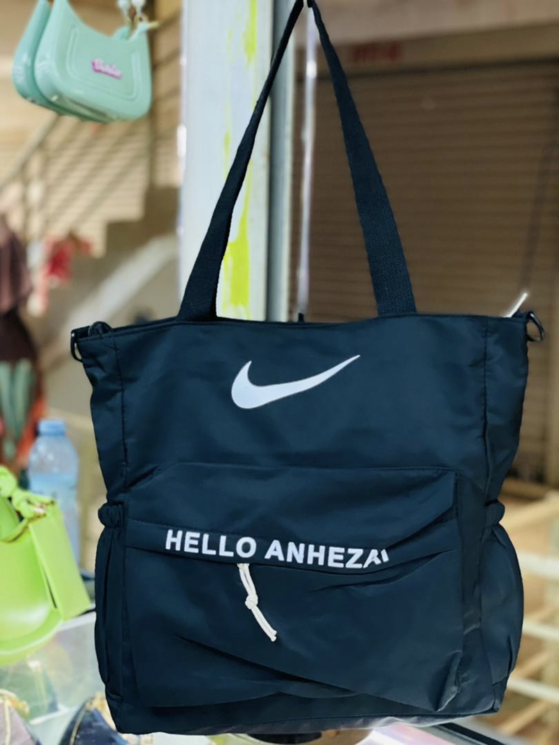 BLACK SIMPLE TOTE BAGS 