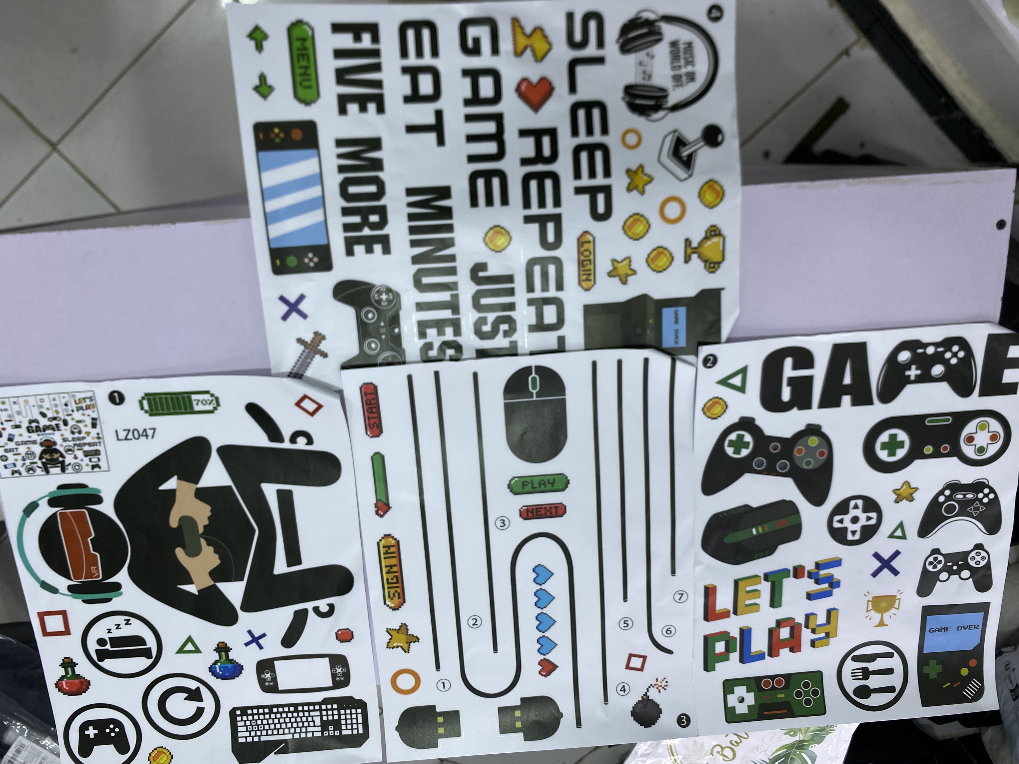 Gamer Wallpaper Adhesive PVC sticker 
