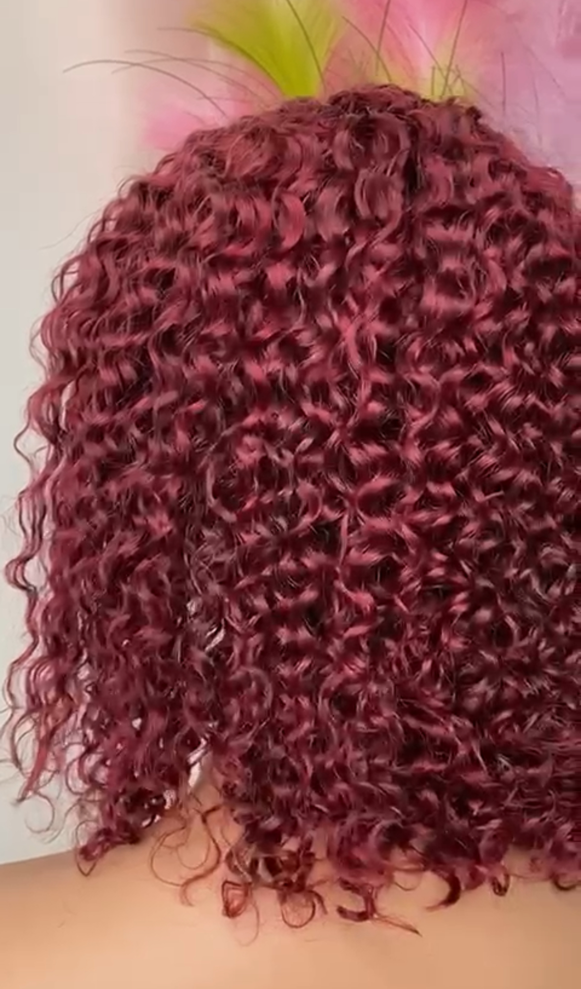 Bob curly wig with fringe 12 inch