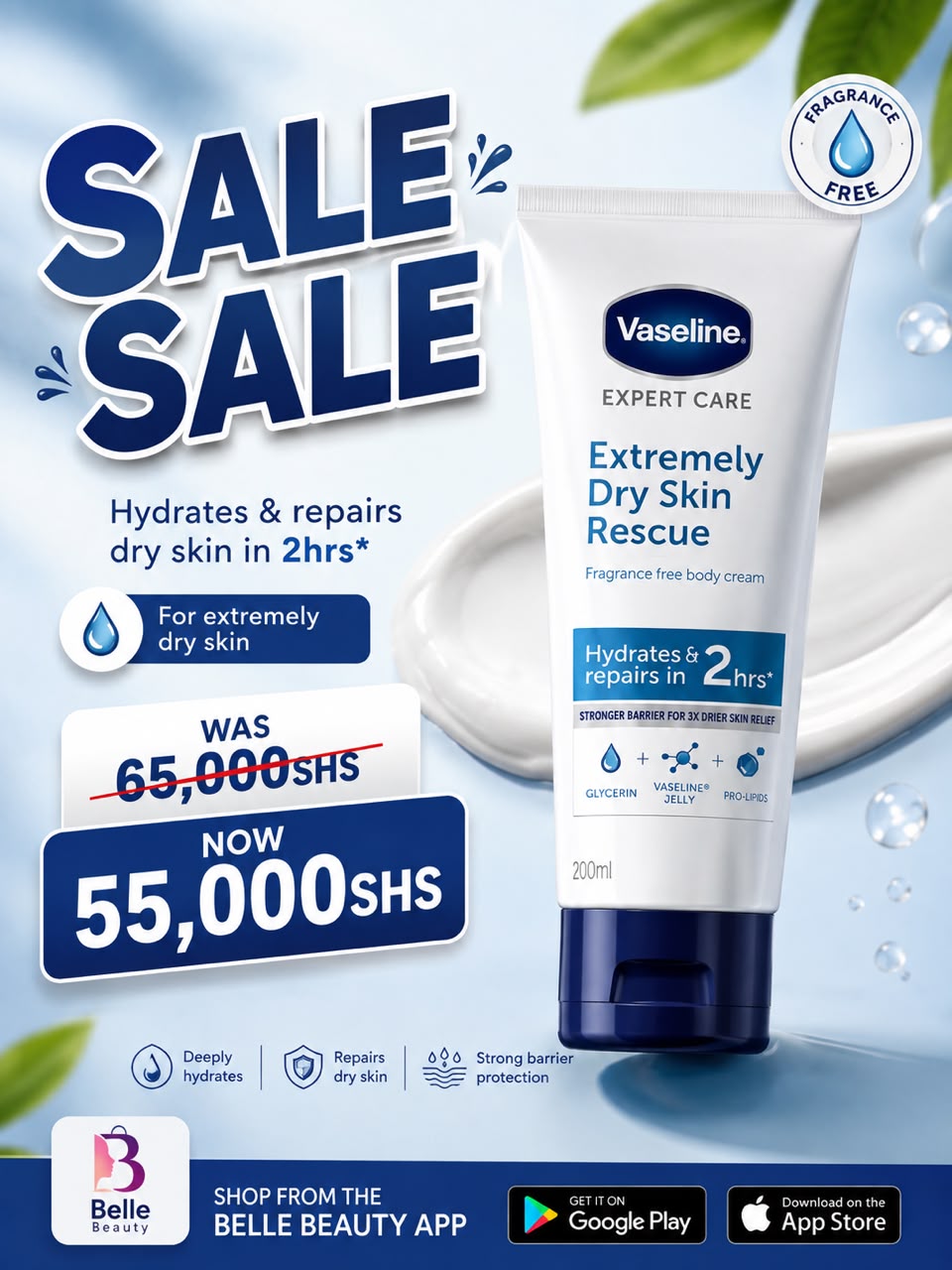 VASELINE EXTREMELY DRY SKIN RESCUE LOTION