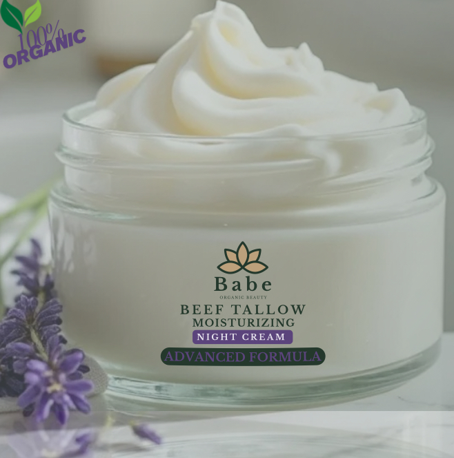 Beef tallow moisturizing night cream 