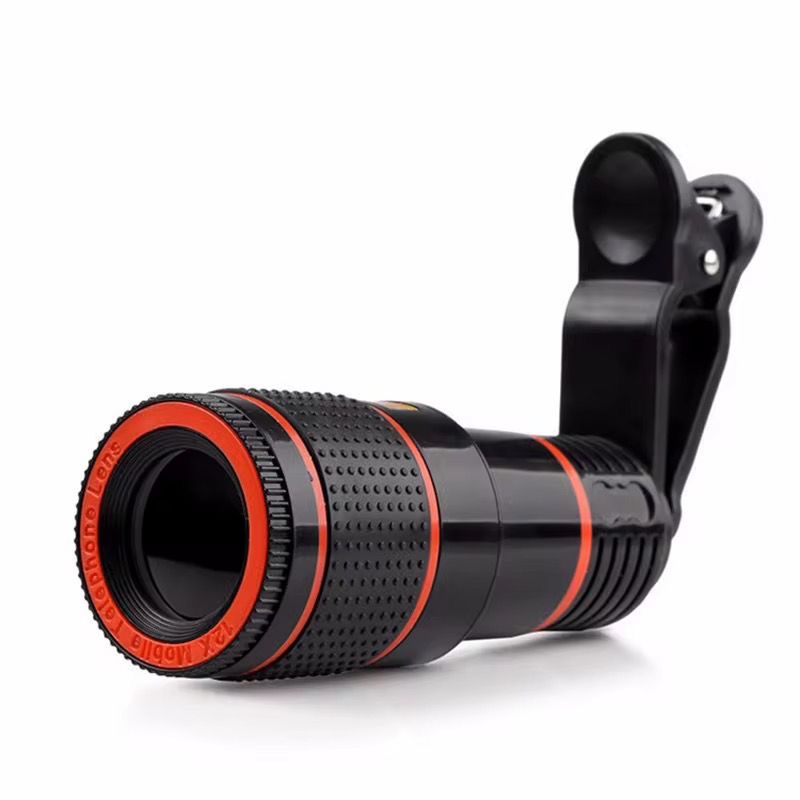 Universal Clip on 12x Zoom Mobile Phone Telescope Lens 