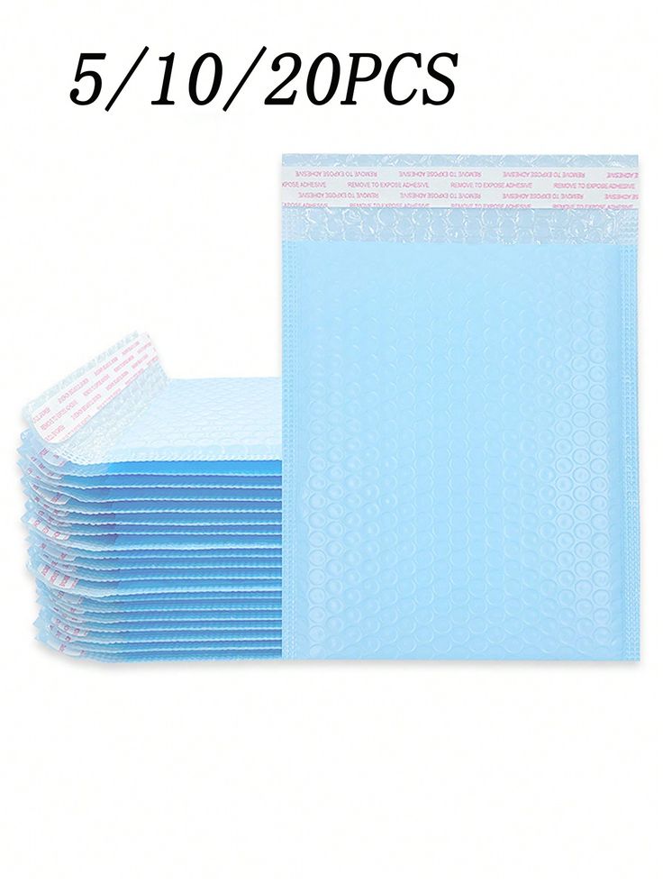sky blue bubble mailers 