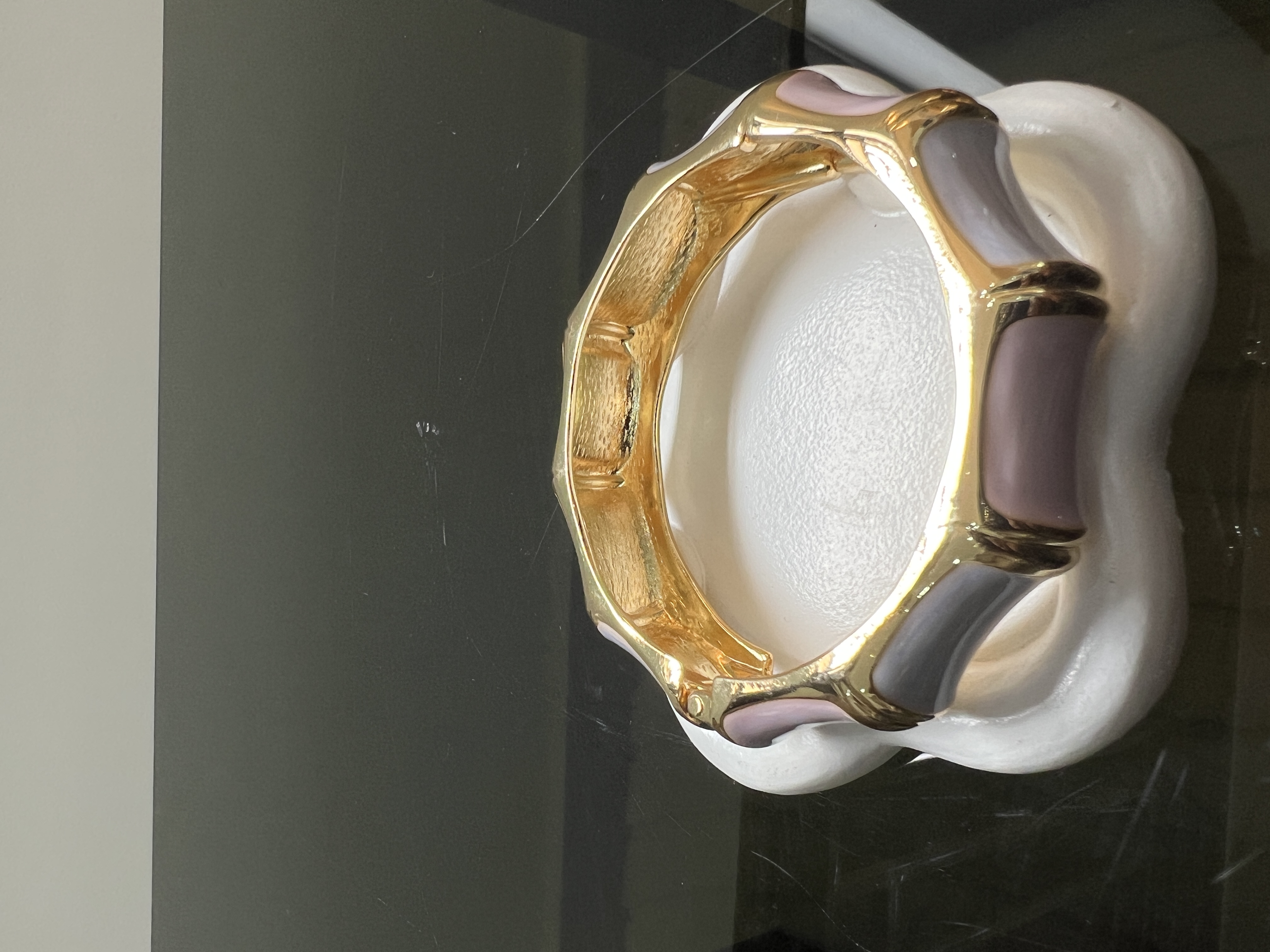 Pink and gold chunky bangle 