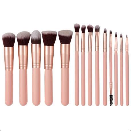 14 Pc Portable Makeup Brush Set 