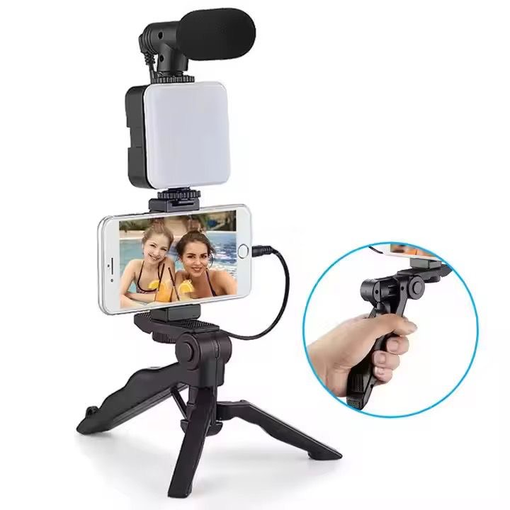 Generice Video making kit with microphone and LED fill Light