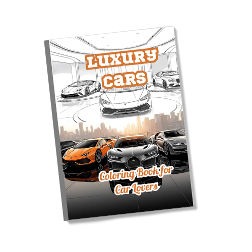 LUXURY CARS COLORING BOOK FOR CAR LOVERS