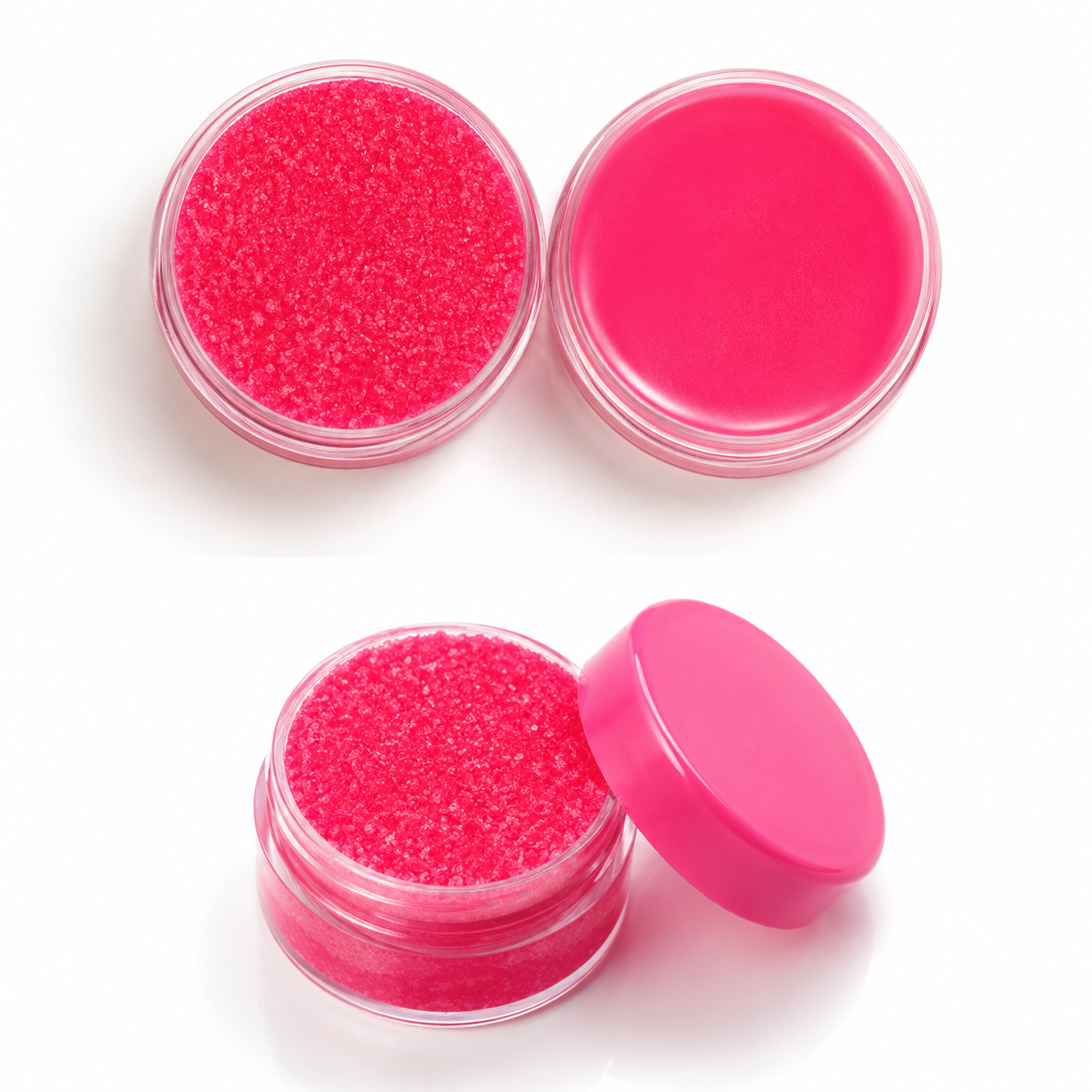 pink lip comb(scrub and cream) with free lipgloss 