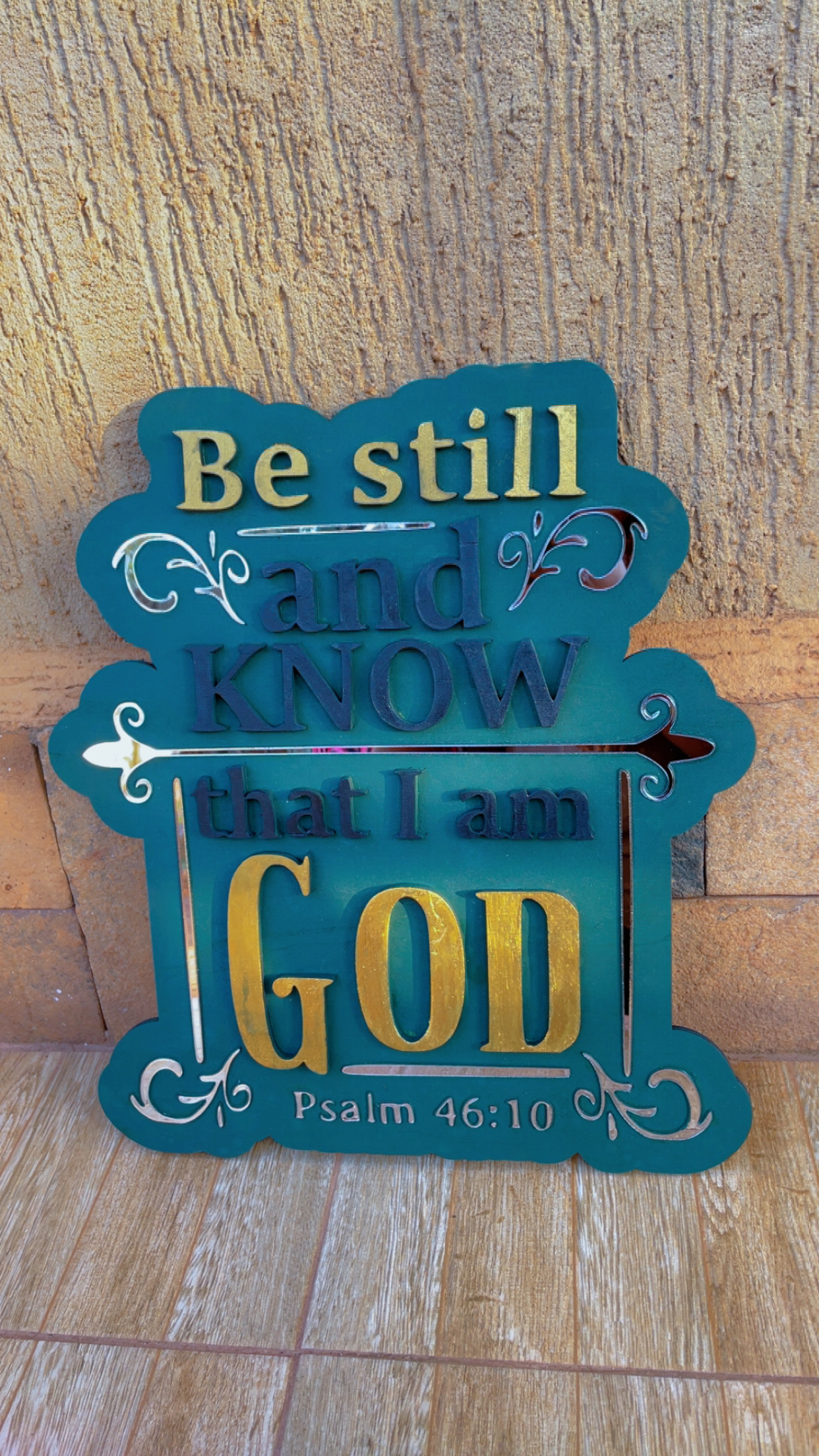 Decorative Be still Plaque