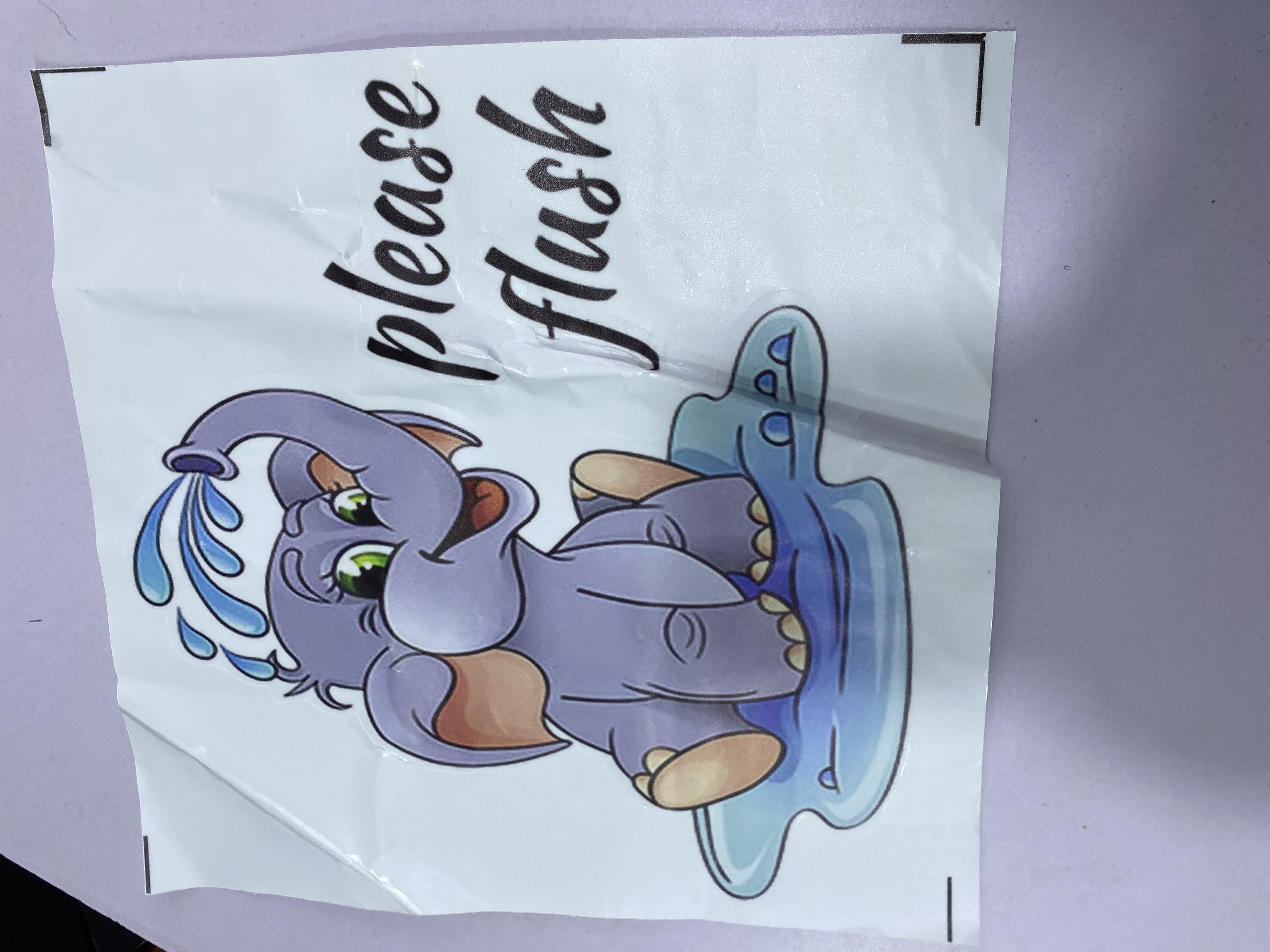 Please Flush Me Wallpaper Adhesive PVC sticker 