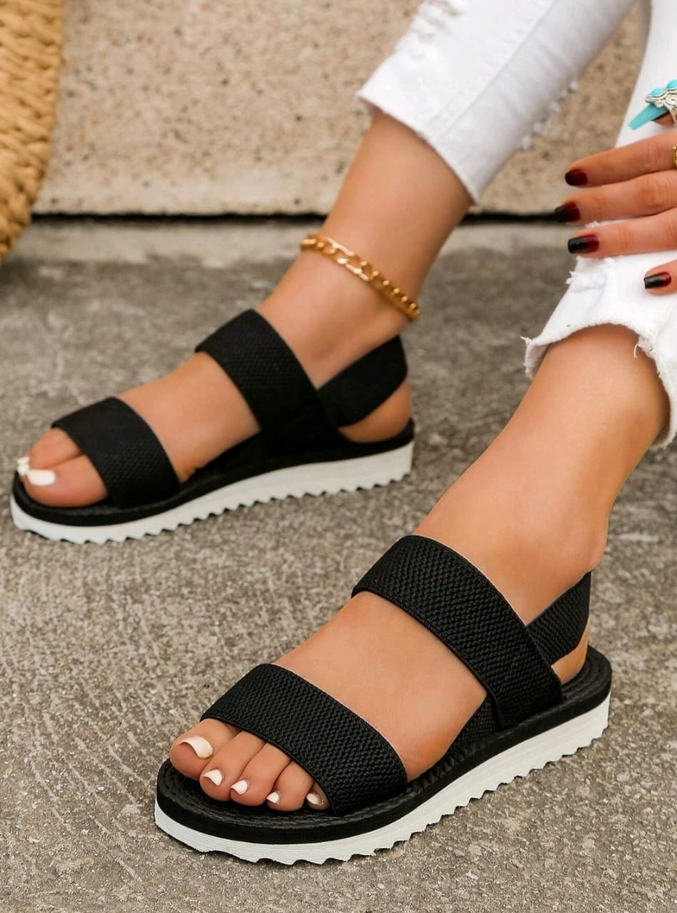 Elegant & Simple style womens Classic Black sandals 