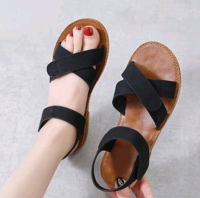 Open Toe Classic Rome Soft Leather Sandals 