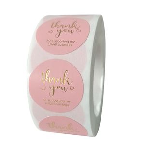 Pink Thank you stickers 