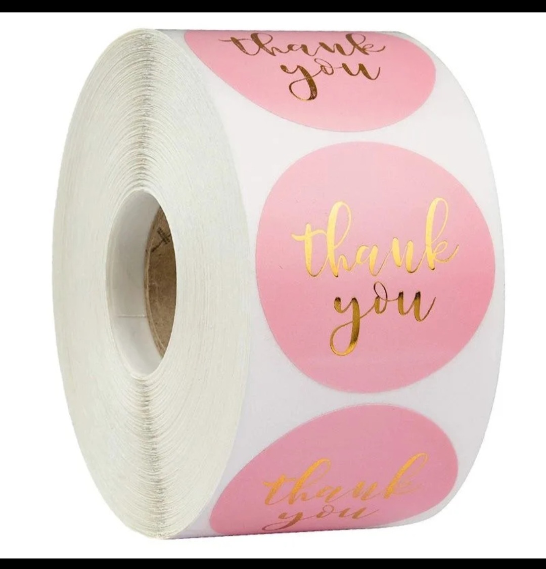Pink Thank you stickers 