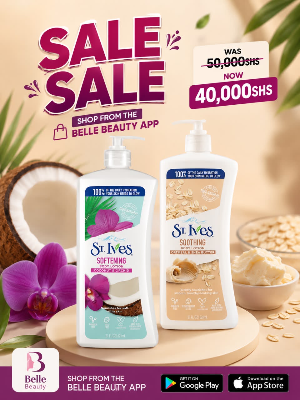 ST IVES SOOTHING LOTIONS