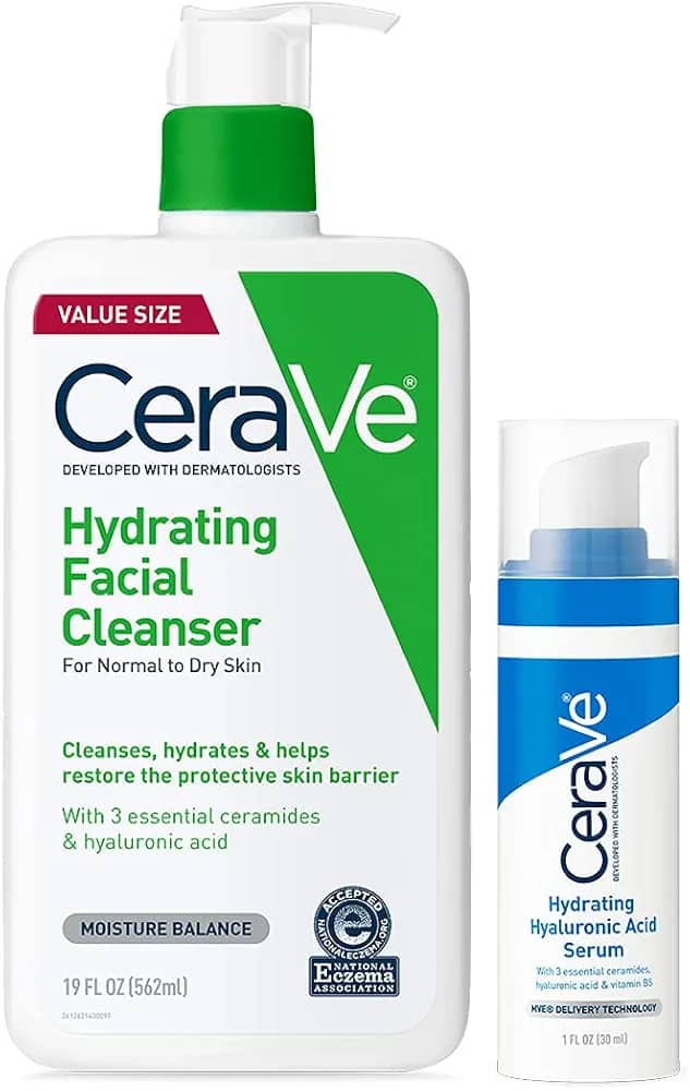 Cerave Hydrating Wash & Hyaluronic Acid serum Duo 