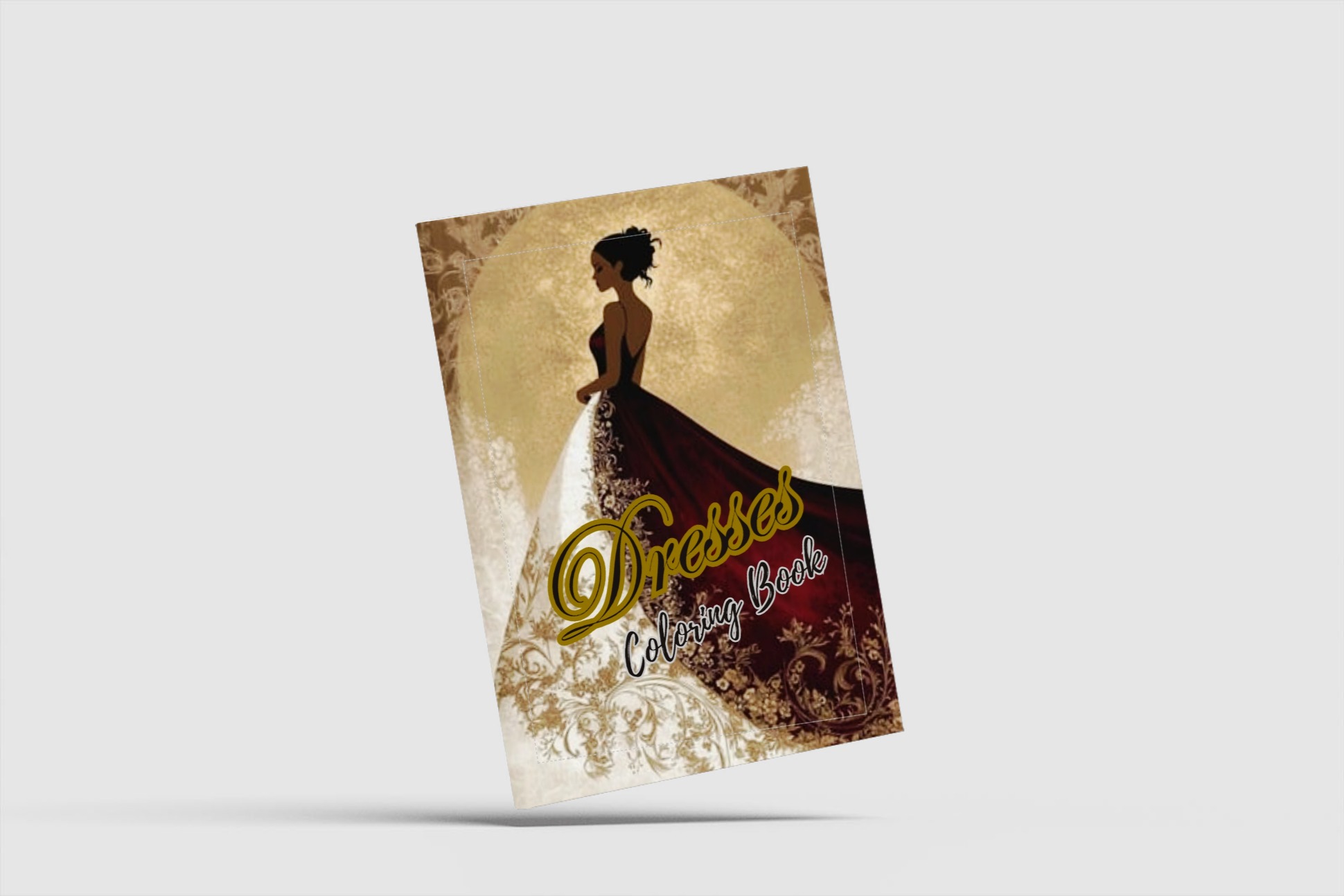 Dresses Coloring Book for Adults and Teens.
