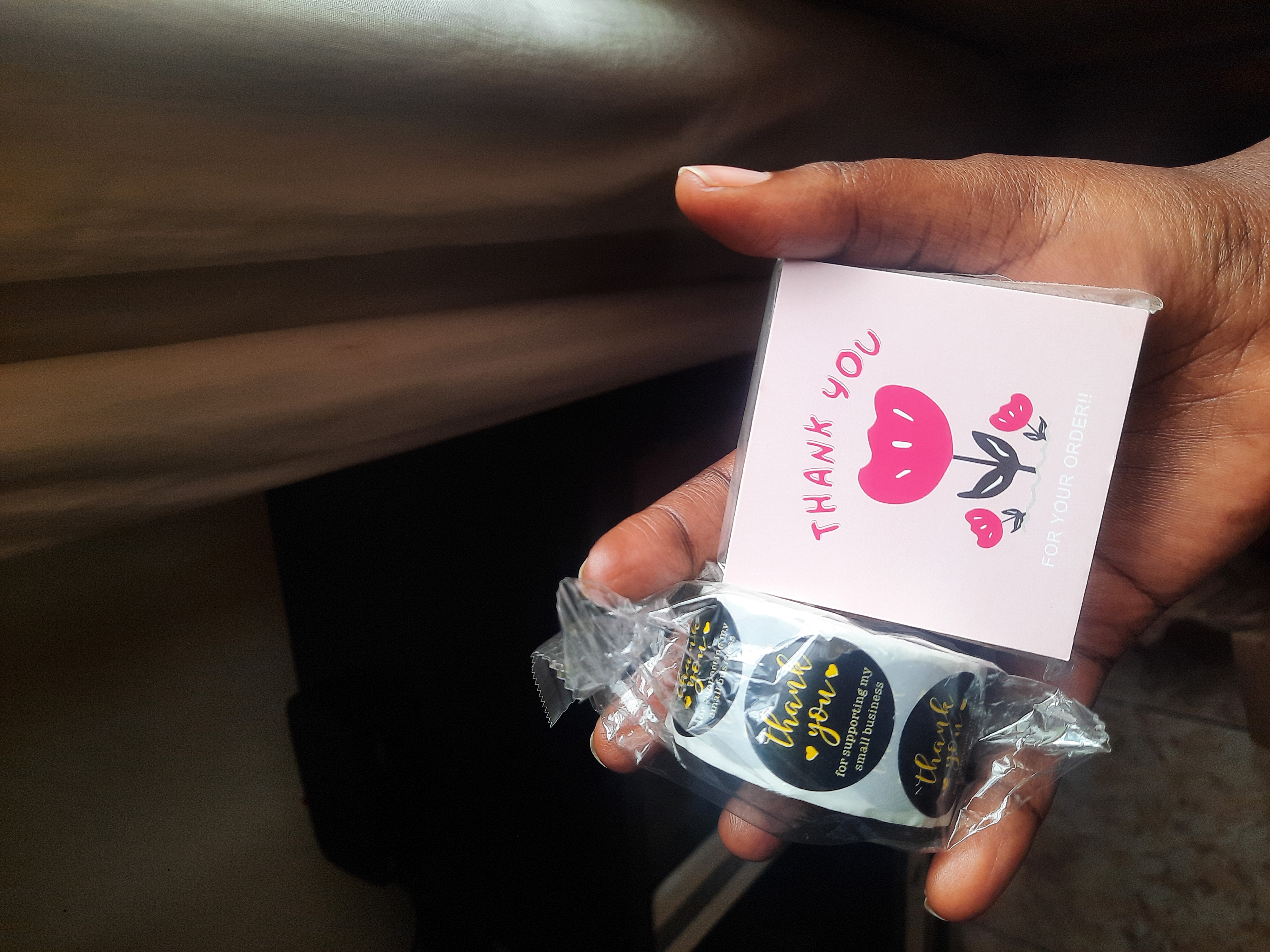 Thank you stickers and cards