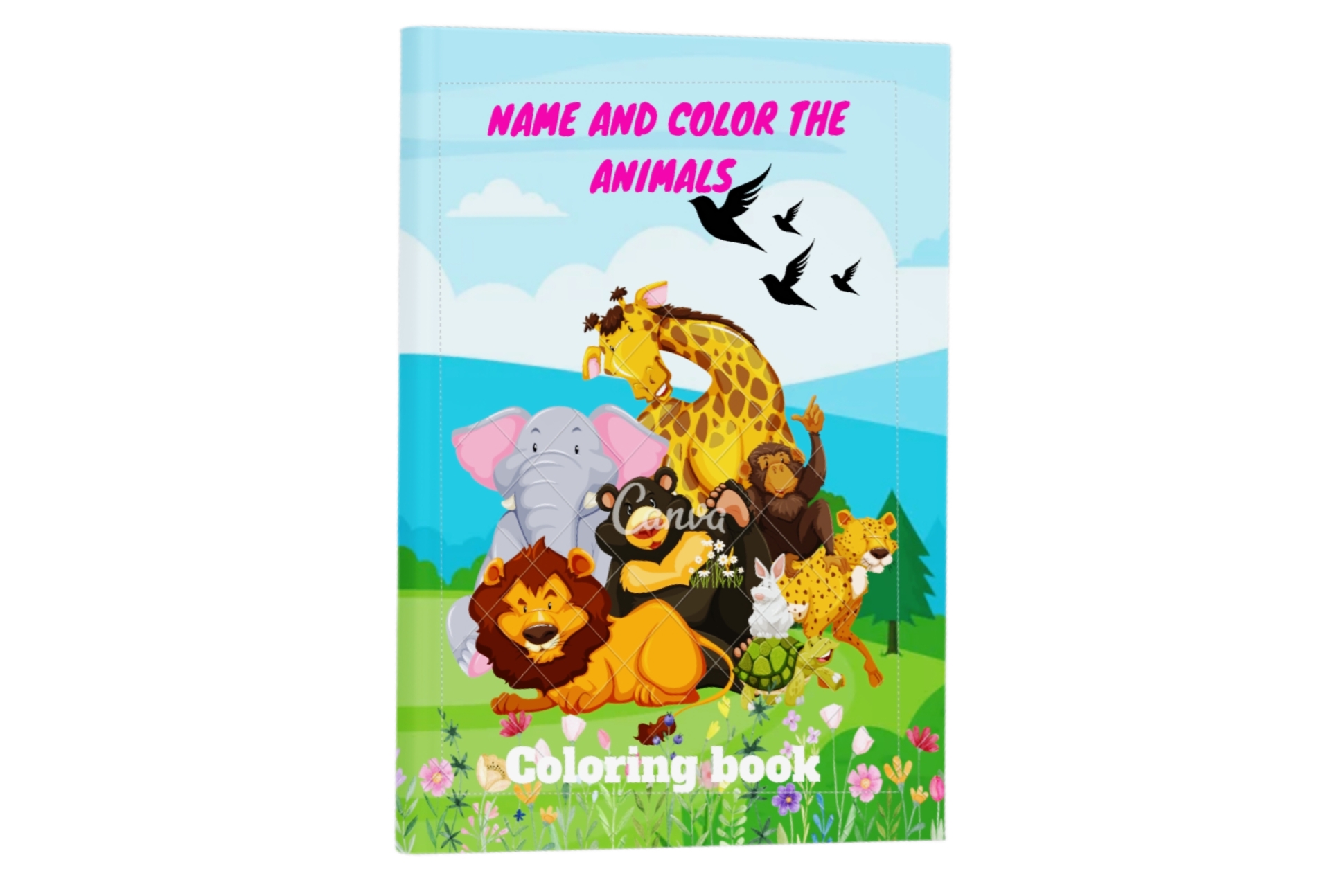 Name and Color Animals Coloring Book for kids 