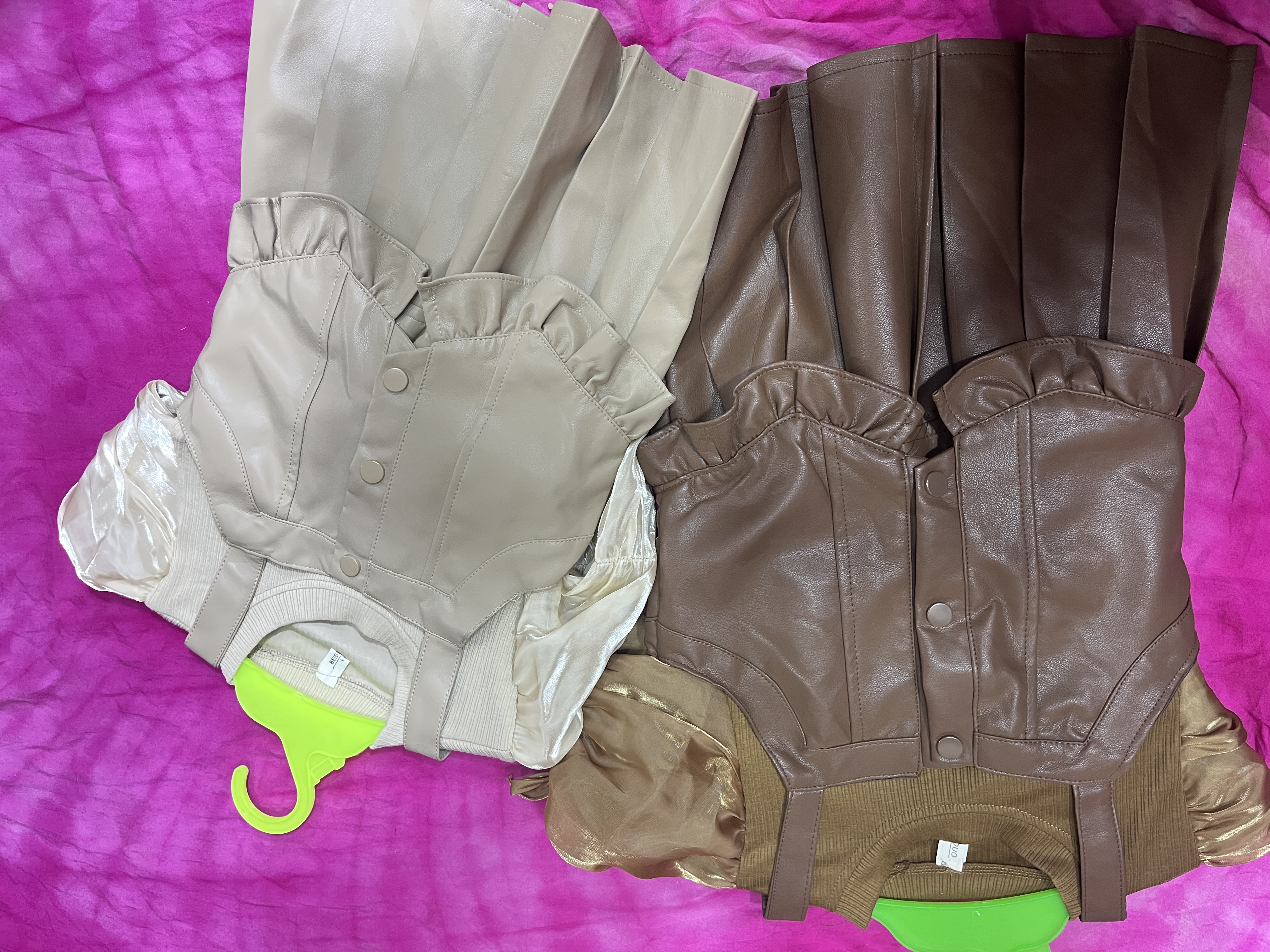 Girl's three piece leather set