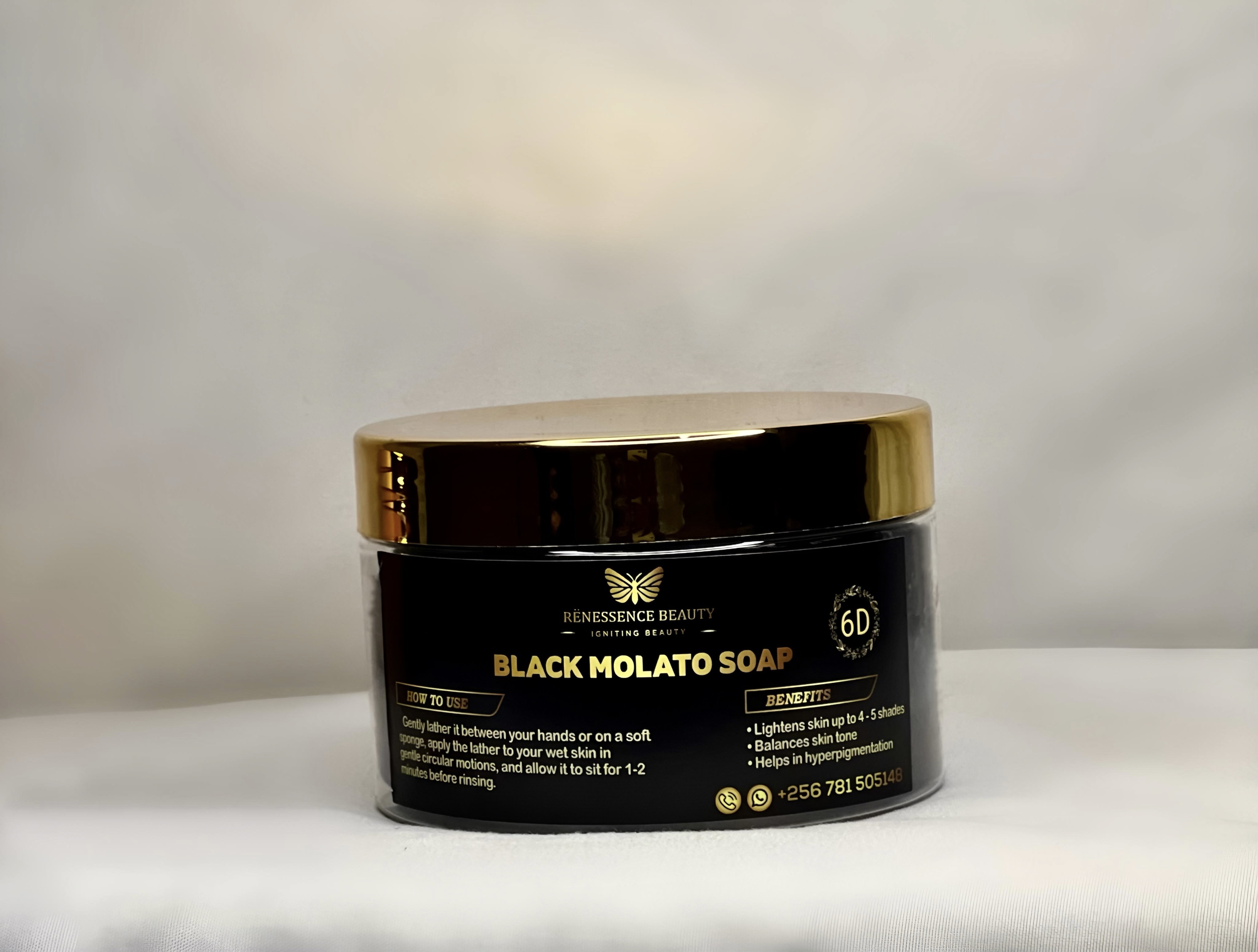 6D black molato soap