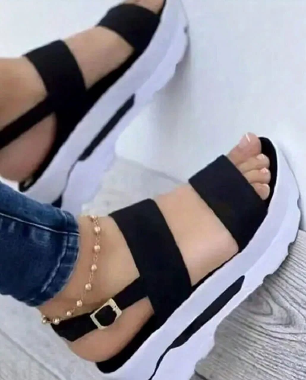 Cross Border Slipper Clip Toe Platform Sandals