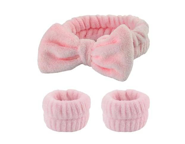 Set of Spa Facial headband and wrist band 