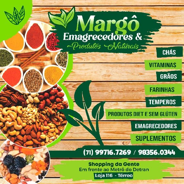 Margô Emagrecedores Naturais - Saúde & Bem-Estar - Emagreça 7kg à 14kg no mês de forma rápida e saudável. Não vendemos remédios,transformo vidas há 4 anos! Enviamos p/ todo 🇧🇷