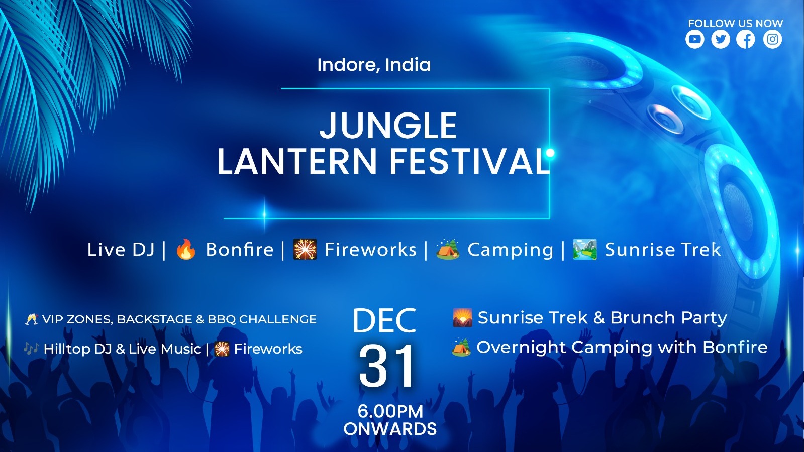 Jungle Lantern Fest (JLF) New Year Party 2025-2026, Indore