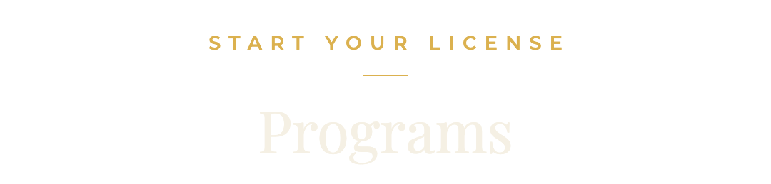 Start your license: Programs
