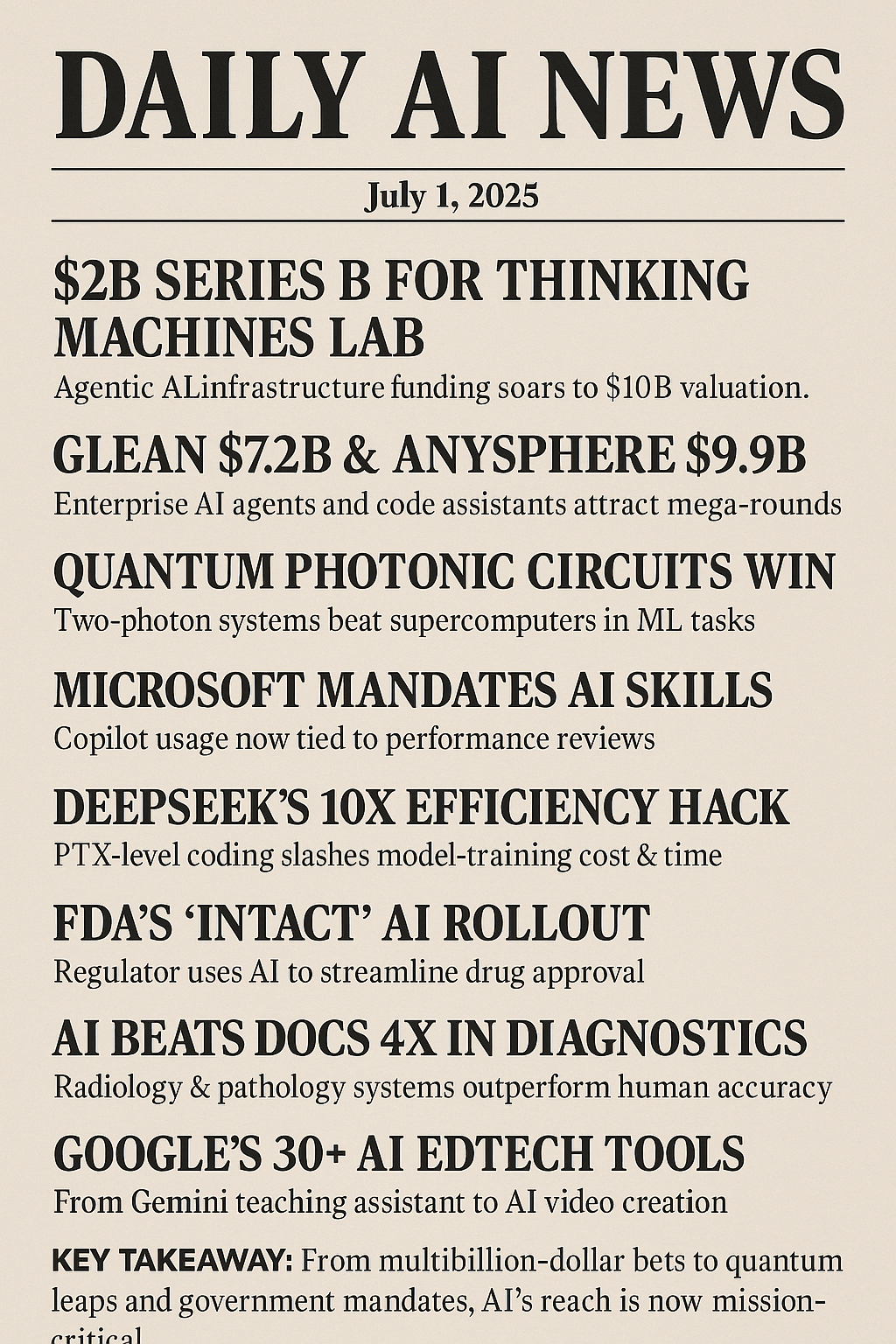 🧠 Daily AI News Roundup — July 1, 2025