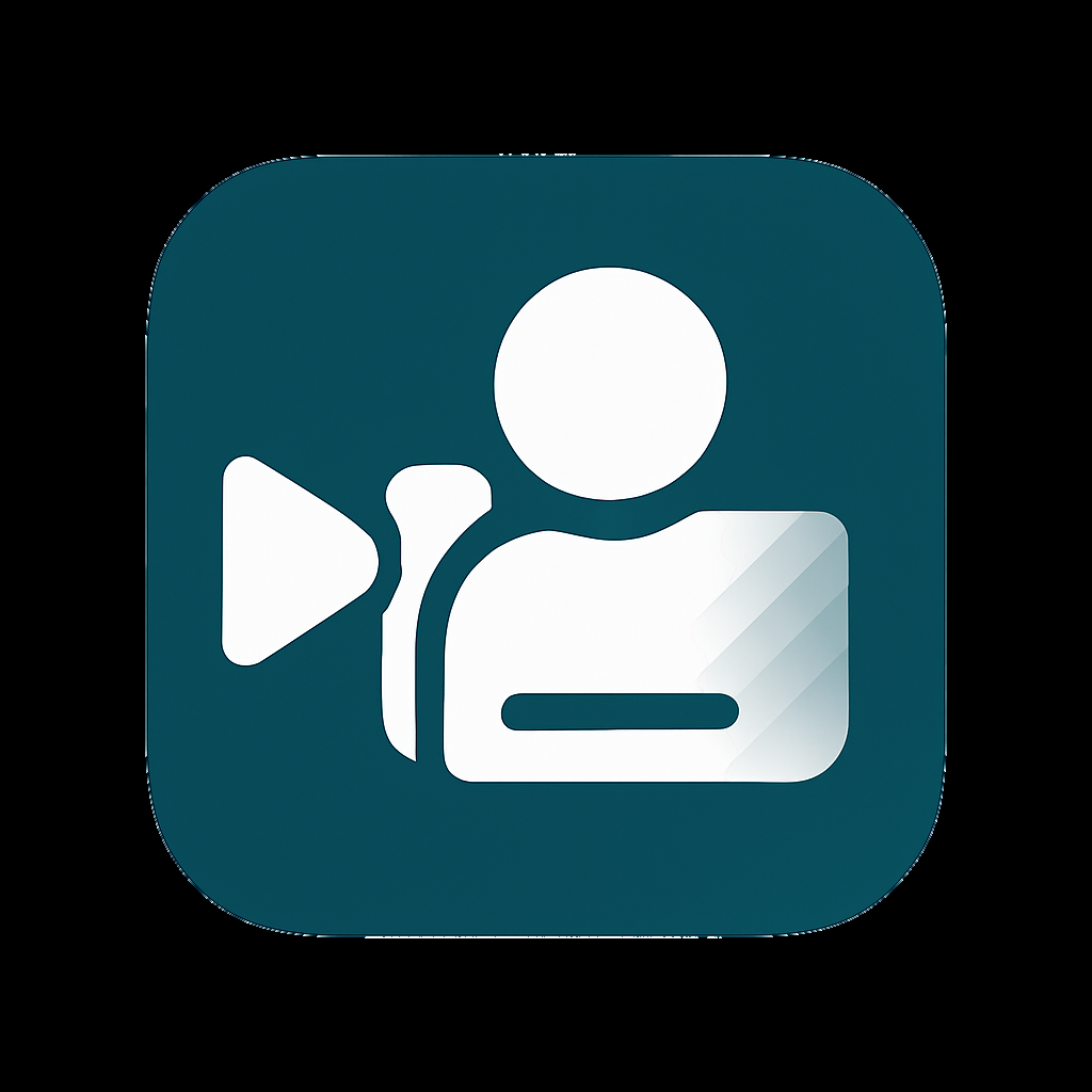 Video Background Blur logo - Video Editing brand identity