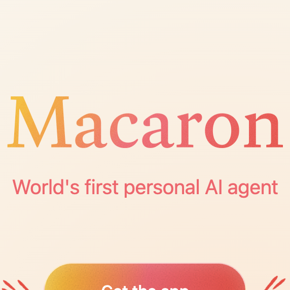 Macaron AI logo - Conversational AI brand identity
