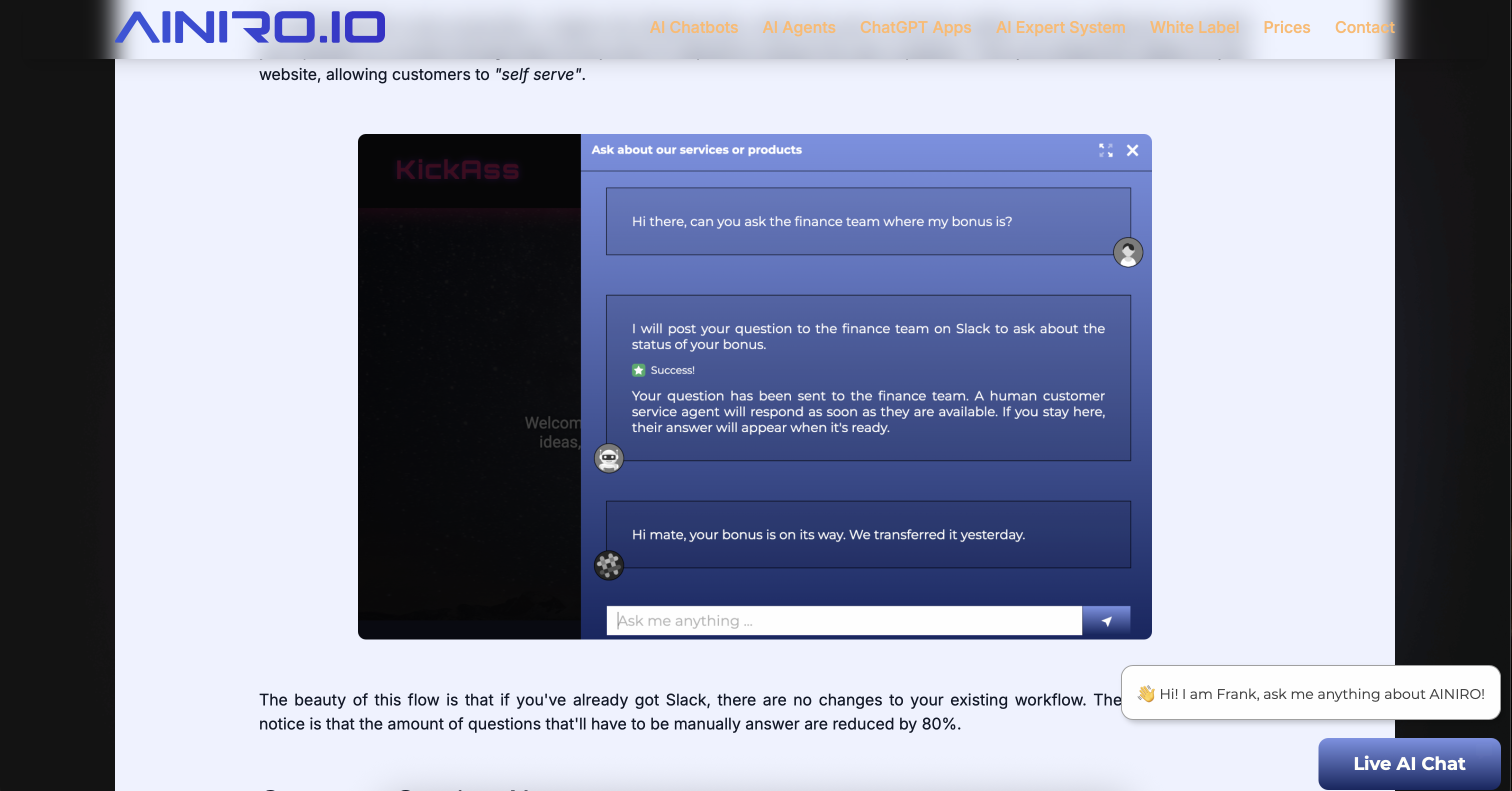 AINIRO Next Generation AI Solution logo - Conversational AI brand identity