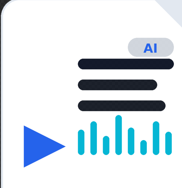 Transcript Generator AI logo - Audio Editing brand identity