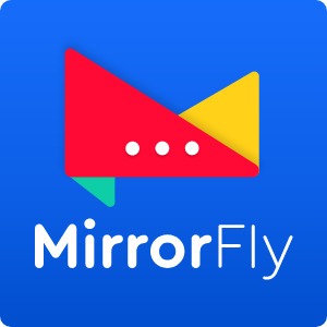 MirrorFly AI Voice Agent logo - Conversational AI brand identity