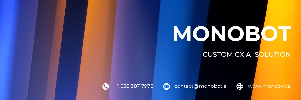 Monobot Conversational AI interface showing monobotai and features