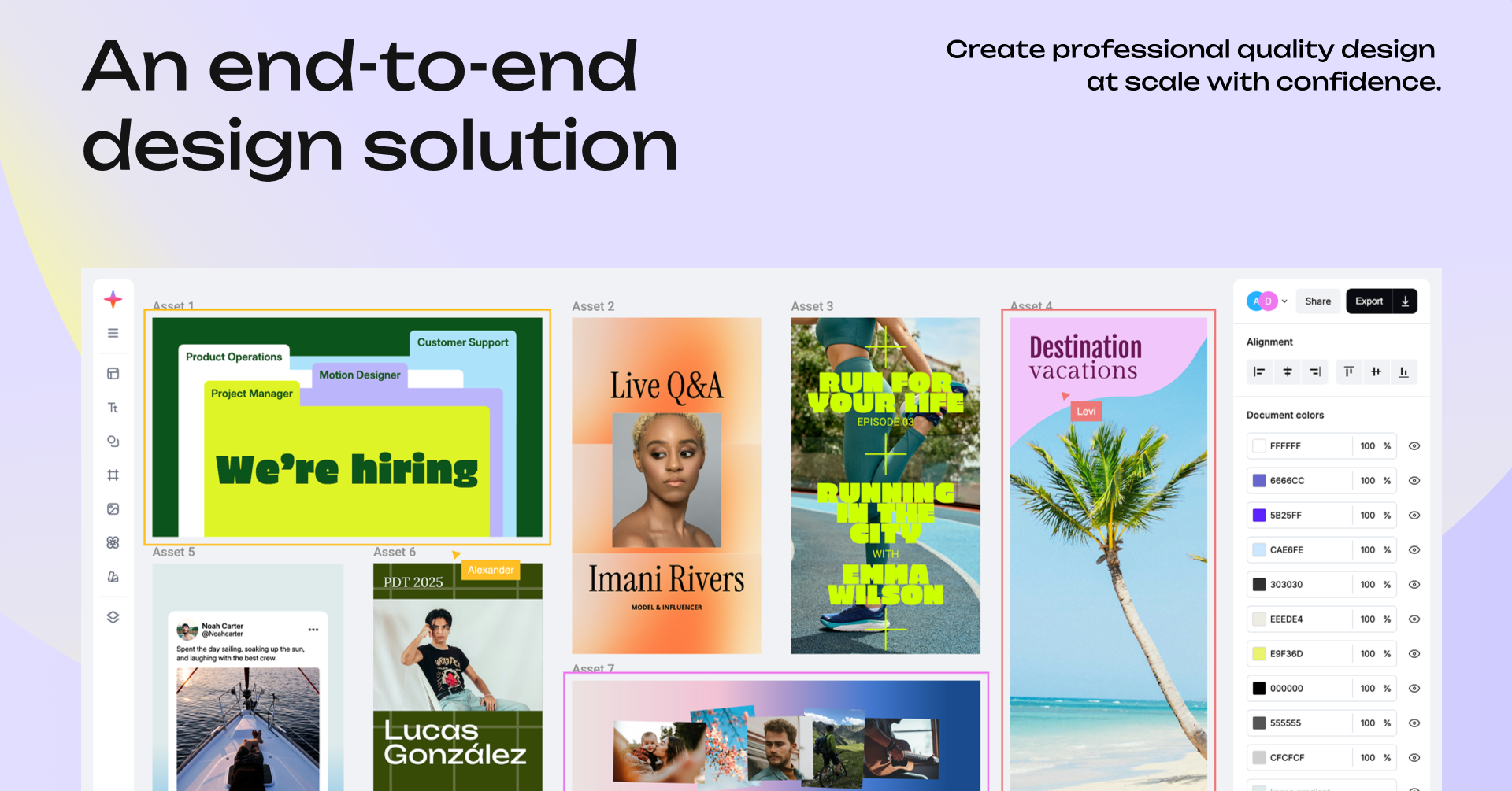 Falva Design showing design - Create visuals on an infinite canvas