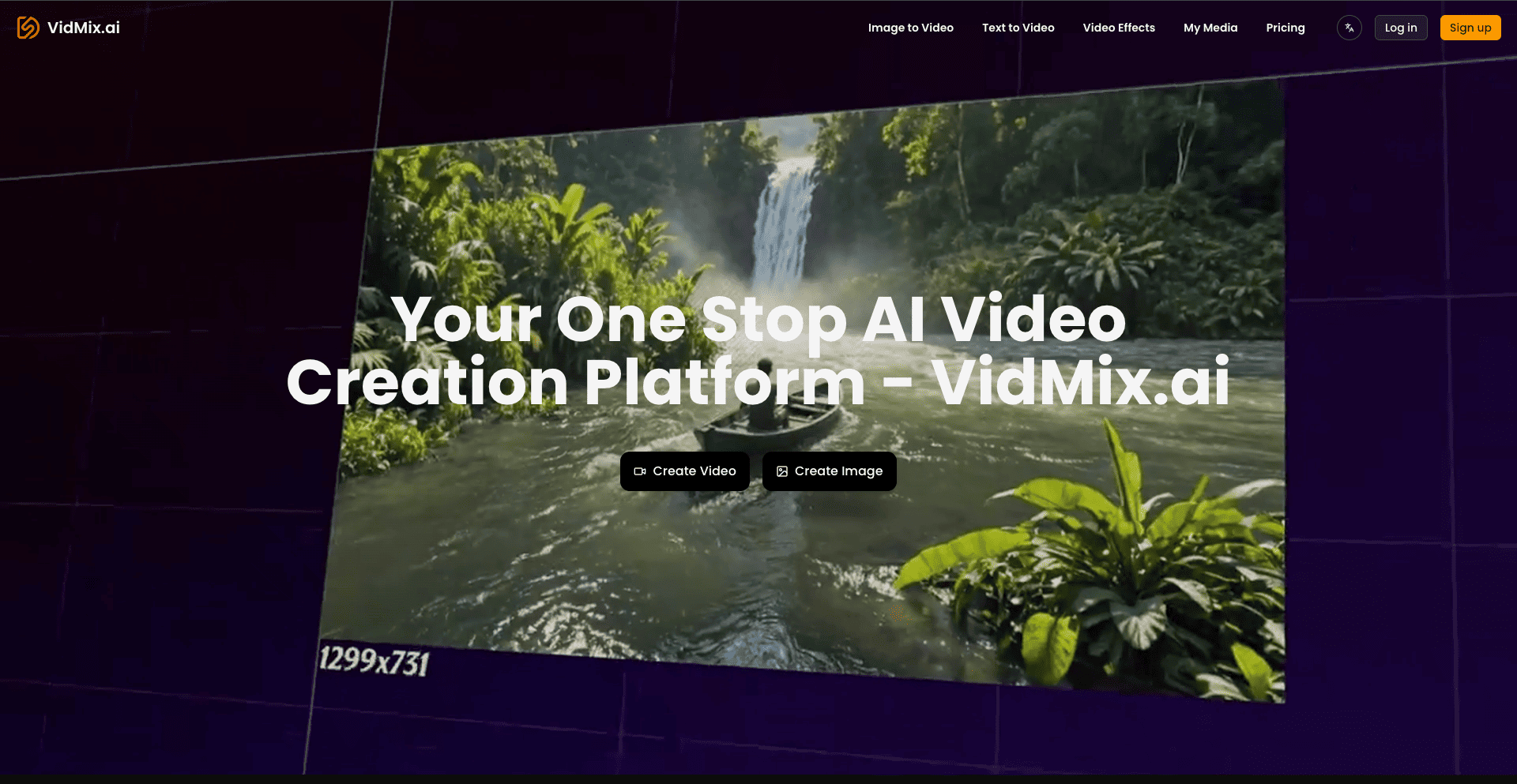 Vidmix AI Video Generation interface showing Video Generation and features